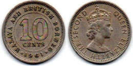 MA 25262  / Malaya 10 Cents 1961 H TTB - Malaysie