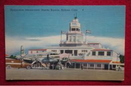 Aereopuerte Internacional Habana Cuba Old Post Card Dos Scanné éditeur Colourpicture USA - Sonstige & Ohne Zuordnung