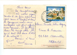 ITALIE 1990 - TERMOLI, Sur Carte Postale Pour La France - 1991-00: Marcophilie