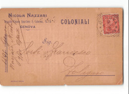 17983 NICOLA NAZZARI COLONIALI QUARTIERE S. CATERINA  GENOVA X FOLIGNO - Storia Postale