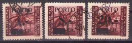 1945 ISTRIA E LITORALE SLOVENO SEGNATASSE,PORTO ,Sass. 2,3,5  TIP I,  USED - Ocu. Yugoslava: Litoral Esloveno