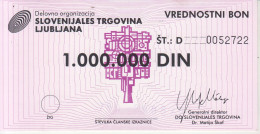 8872    SLOVENIJA   BON   1000.000  DINARA - Slovénie