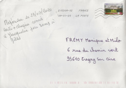 Timbre Seul Sur Lettre N°A1768, Patrimoine De France, (oblitération Du 09/01/2020) - Storia Postale