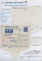 COLLECTION Entier Postal Stationery POW WW2 Partie 2 GREAT BRITAIN Formulaires Avion Prisonniers 2ème Guerre Mondiale - Militaria