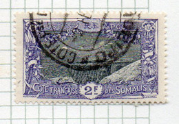 37CRT445 - COTE COSTA SOMALIS 1915 , Yvert N. 98 Usato. - Oblitérés