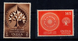 India Buddah 1956, SG 372-73 Michel 15€ MNH - Unused Stamps