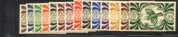 BIG/F - NUOVA CALEDONIA 1943 , Yvert Serie N. 230/243  *  Linguellata  (2380A) - Nuevos