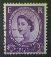 Great Britain, Scott #358, Used(o), 1958, Wilding: Queen Elizabeth II, 3d, Deep Purple - Usati