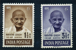 India Gandhi 1948, 1 1/2a, 3 1/2a, Michel 29€ MNH - Ongebruikt