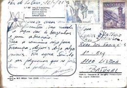 Andorra & Marcofilia, Valls D`Andorra, Pas De La Casa, Vista General, Multi, Lisboa 1987 (597) - Cartas & Documentos