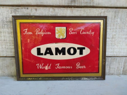 Ancien Carton Publicitaire Bière Lamot Belgique Beer - Pappschilder