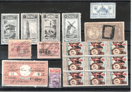 FRANCE  COLONIES ET DIVERS  VIGNETTES ET FISCAUX  A ETUDIER - Collections (sans Albums)