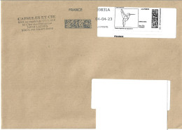 Mon Timbre En Ligne - "OISEAU STYLISÉ"  - LETTRE VERTE  - Max 20g - 04-04-23 - Printable Stamps (Montimbrenligne)