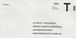 Lettre T Eco 20gr La Poste/Philaposte - Karten/Antwortumschläge T