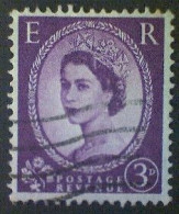 Great Britain, Scott #358, Used(o), 1958, Wilding: Queen Elizabeth II, 3d, Deep Purple - Usati