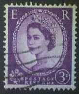 Great Britain, Scott #358, Used(o), 1958, Wilding: Queen Elizabeth II, 3d, Deep Purple - Usados