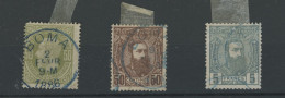 Leopold II.  3. 9. 12 Ø.  Cote 264-€ - 1884-1894