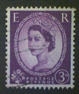 Great Britain, Scott #358, Used(o), 1958, Wilding: Queen Elizabeth II, 3d, Deep Purple - Usati