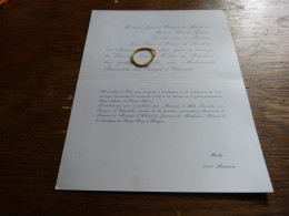 I20-6 Invitation Chevalier Eric  De Wouters De Bouchout Bernadette Van Outryve D'Ydewalle   1976 - Mariage