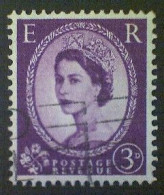 Great Britain, Scott #358, Used(o), 1958, Wilding: Queen Elizabeth II, 3d, Deep Purple - Usati