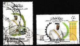 Qatar 1998 National Independence Day Complete Set Of 2 Very Fine Used. - Qatar