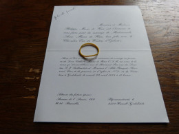 I20-6 Invitation  Chevalier Eric   De Wouters De Bouchout Anne Moens De Hase - Mariage