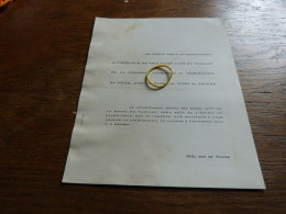 I20-7 Invitation Comtesse Anne Rose De Liedekerke Baron  De Woot De Trixhe - Mariage