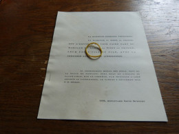 I20-7 Invitation Baron  De Woot De Trixhe Comtesse Anne Rose De Liedekerke - Mariage