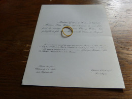 I20-7 Invitation Thierry Wolters Claire De Pierpont  1965 - Mariage