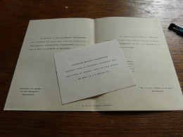 I20-9 Invitation Antoinette Vallotton Baron De Wolff De Moorsel 1955 - Mariage