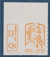 Marianne Et La Jeunesse Débordement Phosphore Coin De Feuille Logo éco Neuf N°847 Adhésif Type 4763 Ciappa-Kawena - 2013-2018 Marianne De Ciappa-Kawena