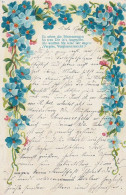 AK Künstlerkarte - Vergissmeinnicht - Gedicht Blumen - 1905 (65447) - 1900-1949