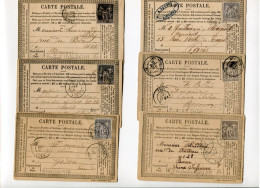 !!! DEPART. DE L'EURE, LOT DE 6 CARTES PRECURSEUR SAGE CACHETS DES ANDELYS, LOUVIER, ECOS, GAMILLY... - Cartes Précurseurs