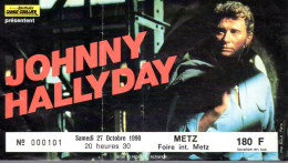Johnny HALLYDAY  -  METZ  -  Foire Internationale  -  27 Octobre 1980 - Biglietti Per Concerti