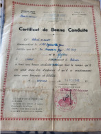 CERTIFICAT BONNE CONDUITE /4 ème REGIMENT GENIE/GRENOBLE COLONEL DE DOUHET - Diplômes & Bulletins Scolaires