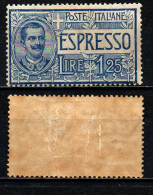 ITALIA REGNO - 1925 - EFFIGIE DEL RE VITTORIO EMANUELE III - VALORE DA 1,25 LIRE - MH - Exprespost