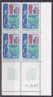 FR6829- FRANCE – PLATE BLOCKS – 1967 – MORLAIX – Y&T # 1505 MNH 7 € - 1960-1969