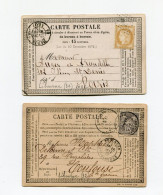 !!! LOT DE 2 CARTES PRECURSEUR TYPE CERES ET SAGE CACHETS DE LIBOURNE (GIRONDE) - Cartes Précurseurs