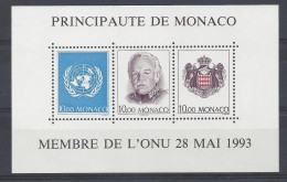 MONACO - BLOC N° 62 - MEMBRE De L'ONU - NEUF SANS CHARNIERE - MNH - Blocks & Sheetlets