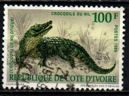 COSTA D'AVORIO - 1989 - COCCODRILLO DEL NILO - USATO - Côte D'Ivoire (1960-...)