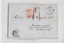 18007 HELVETIA ARBURG - 1856 WITH TEXT - Covers & Documents