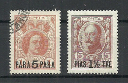 RUSSLAND RUSSIA 1913 Levant Levante Michel 61 & 63 O/* - Turkish Empire