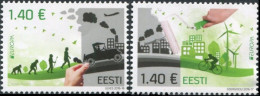 CEPT / Europa 2016 Estonie N° 796 Et 797 ** Think Green - Ecologie, Vélo - 2016