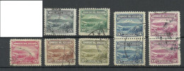 ECUADOR 1934 Lot From Set Michel 314 - 322 O Vukan Volcano Chimborazo - Ecuador