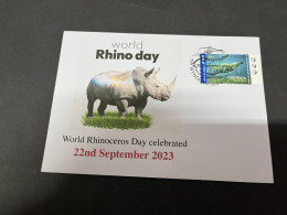 25-9-2023 (2 U 7) World Rhinoceros Day - 22nd September 2023 - Rhinocéros