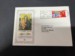 25-9-2023 (2 U 9) UK FDC Cover (1 Cover Posted To Australia Under-paid 4d) 1969 - Christmas - 1952-1971 Pre-Decimal Issues