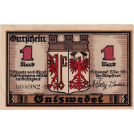 Billet, Allemagne, Salzwedel, 1 Mark, Manoir, 1921 SPL Mehl:1262.2a - Other