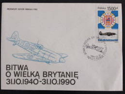 SD)1990. POLAND. PLANES. FDC. - Sammlungen