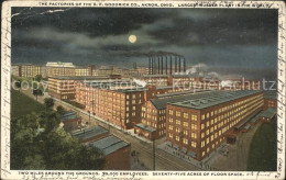 11694409 Akron Ohio B. F. Goodrich Co Factories At Night Largest Rubber Plant In - Sonstige & Ohne Zuordnung