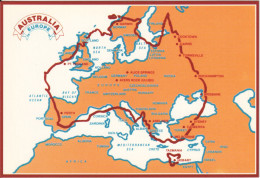 L'Australie Comparée à L'Europe [ Carte Géographique CPM Australienne ] HD020 - Maps